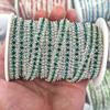 Cadena de garra de tres filas con taladro AB de color Wei Chen, cadena de diamantes de imitación densa con revestimiento inferior plateado, cadena de taladro con costura manual DIY, joyería al por mayor