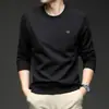 Sudadera de hombre con mezcla de lana y seda, nuevo modelo otoño 2026, cuello redondo, casual, suave, cómoda, cálida camiseta interior para hombre