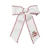 Pinzas Personalizadas para el Cabello de Niña con Bordes Bordados, Accesorios para el Cabello de Cinta de Moño con Borde Ondulado, Adornos Sencillos y Lindos para el Cabello de Niñas