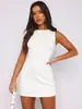 Vestido de Verão 2026 com Toque de Luxo, Cintura Marcada, Vestido Bodycon Puro e Sexy, Estilo Europeu e Americano, Vestido Sem Mangas Y2K para Mulheres
