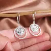 Pendientes de Hebilla de Disco Nuevos Populares Transfronterizos Aro Dorado y Plateado Pendientes Largos Pendientes Largos de Hebilla Martillada Hipoalergénicos