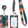 Lanyard térmico de transferencia de calor con hebilla de fácil extracción, diseño floral transfronterizo, para teléfono móvil, tarjetero, regalo para maestro, enfermera