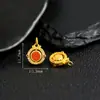 Prata 925 Banhada com Acessórios de Flor de Peônia Vermelha do Sul Pulseira DIY Acessórios de Corda Trançada Contas de Prata Antiga