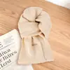 Bufanda de Peluche de Cachorro de Dibujos Animados Estilo Coreano para Mujer, Moda Otoño e Invierno, Cortavientos, Cálida, Simple y Versátil Calentador de Cuello de Punto