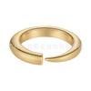 Latón chapado en oro de 18 quilates diseño original cono afilado cilíndrico anillo abierto personalidad simple anillo versátil R224186