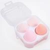 Huevo de maquillaje borla de polvo huevo de belleza traje huevo de maquillaje en caja borla de polvo en forma de gota de agua calabaza 4 huevos de maquillaje en caja caja cortadora