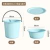 Cubo de Plástico para el Hogar con Tapa Cubo Portátil Cubo Extra Grande para la Lavandería Engrosado Cubo para Baño de Dormitorio Estudiantil Cubo de Almacenamiento de Agua