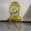 Silla con Respaldo Redondo, Silla de Sol, Silla Redonda Dorada con Respaldo de Castillo para Bodas en Hotel al Aire Libre en Césped, Silla Clásica Europea