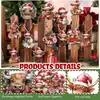 Traje de Decoração de Natal Vaca de Natal Cavalo de Natal Vaca das Terras Altas Decorações de Madeira Enfeites para Pendurar na Árvore de Natal