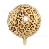 Globo de película de aluminio con estampado de animales de 18 pulgadas fiesta de animales estampado de jirafa estampado de leopardo estampado de tigre globo de papel de aluminio venta al por mayor