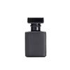 Frasco de perfume de vidrio negro mate, 15 unidades, con tapa plana cuadrada y cierre de bayoneta, botella con atomizador, botella de perfume portátil.