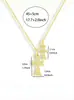 Collar con Colgante de Zirconia Cúbica Cruzada Estilo Europeo y Americano Joyería Hip Hop Versátil de Moda para Mujeres Joyería de Gama Alta Yiwu