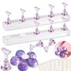 Soporte para uñas japonés para práctica de arte de uñas, soporte para uñas con base de diamante, piezas de arcilla para uñas, estante de práctica para exhibición de trabajos de arte de uñas de barro