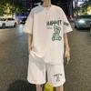 Camiseta de Manga Corta para Adolescentes Nicho Moda de Verano para Hombre Moda Suelta Casual Deportes Ropa Fresca Traje