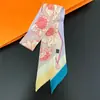 Bufanda Pequeña de Seda Biselada Nuevo Estilo Otoño, Bufanda Pequeña Versátil, Bufanda de Seda Francesa, Cinta Decorativa para Bolso, Cinta de Recuerdo