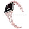 Adecuado para Apple Watch iWatch Correa de reloj de metal de acero inoxidable con incrustaciones de diamantes en forma de V Correa de Apple
