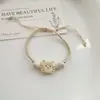 Namoradas explosivas gato de desenho animado fofo pulseira de corda trançada feita à mão design simples de nicho feminino corda de mão versátil atacado