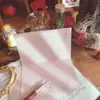 Tarjeta de felicitación navideña de piel de vaca retro, tarjeta de regalo de Navidad, linda tarjeta plegable de dibujos animados, tarjeta con mensaje de bendición con sobre