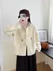 Chaqueta Cardigan de Punto con Capucha de Gama Alta 2026 Otoño/Invierno Nuevo Holgado Versátil de Punto Lana Doble Cara para Mujer