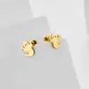Europeo y Americano Transfronterizo Halloween Nueva Moda Acero Inoxidable Dibujos Animados Divertido Patrón de Fantasma Mini Aretes Pequeños al por Mayor