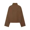 Fabricante de ropa para mujer transfronterizo al por mayor 2026 moda casual simple versátil chaqueta de manga larga con cuello alto