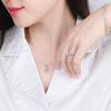 Colgante de circón en forma de gota de moissanita con imitación de diamante blanco, estilo coreano, estilo temperamento versátil, cadena de clavícula de moda para mujer.