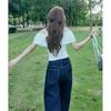 Tops Blancos de Manga Corta con un Hombro Descubierto para Mujer en Verano, Cuello Francés Hombro al Aire, Camisetas Pequeñas Chic y Hermosas