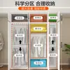 Armario ropero combinado para dormitorio, armario de almacenamiento moderno minimalista, gabinete de acero a juego para uso doméstico