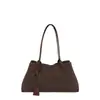 Bolso bandolera de cuero suave de un solo hombro diseño de nicho textura de cuero y terciopelo bolso de mujer de gran venta bolso tote versátil de gran capacidad