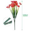 Flor artificial para exteriores, arbusto verde artificial de plástico, flor de césped de primavera, flor verde artificial para jardín, flor falsa decorativa