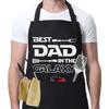 Exclusivo Transfronterizo Delantal Negro para Hombre con Estampado de Letra Divertida, Bolsillo, Banda para el Cuello Ajustable, Impermeable, Delantal de Cocina