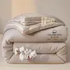 Classe A, adequado para dormir nu, colcha 100% algodão, colcha de primavera e outono, colcha de inverno espessa, colcha de duas camadas com zíper dois em um