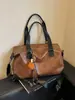 Bolsa de Viaje Corta Distancia de Cuero Suave Retro Gran Capacidad Tacto de Alta Gama Bolso de Hombro para Mujer Lujo Ligero Equipaje de Mano para Viaje de Negocios