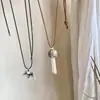 "Fundo Profundo" Água-viva Pérola Corrente de Cordão Longo Suéter Acessórios de Colar de Design de Luxo Leve