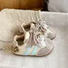 Zapatos Deportivos para Niñas Estilo Otoño/Invierno 2026 de Caña Baja Antideslizantes con Cordones Zapatos de Bebé de Moda Versátiles Casuales Zapatos Individuales para Niñas Bebés