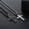 Producto de comercio electrónico transfronterizo: Colgante de cruz, elegante y sencillo colgante de acero inoxidable estilo inglés, collar de acero inoxidable para hombre