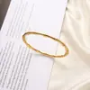 Pulseira de Aço Titânio Bambu Ouro 18K Pulseira Moda Simples Design Nicho Ins Celebridade da Internet Coreia do Sul Pulseira de Alta Qualidade
