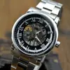 GANADOR 142 Escala romana esfera hueca simple reloj mecánico manual reloj para estudiante