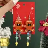 Brinco de Tassel Homem de Gengibre de Natal Brinco de Desenho Animado Homem de Gengibre Brinco de Tassel de Doce Brinco de Natal Personalizado