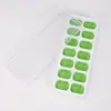 Molde cuadrado para cubitos de hielo de 14 pulgadas con tapa, de silicona, con fondo suave, fácil de desmoldar, para hacer cubitos de hielo caseros.