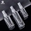 Envase cosmético Empaque de botella pequeña Material de empaque 30ml 50ml 60ml 100ml Botella pequeña con atomizador Botella pulverizadora de niebla fina Botella pulverizadora de plástico PET