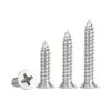 En Stock Acero Inoxidable 201 Tornillos Autorroscantes de Cabeza Avellanada Phillips Gb846 M2-M6 Tornillos Autorroscantes de Cabeza Plana Phillips
