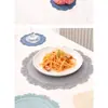 Mantel Estilo Escandinavo con Encaje Estilo Europeo Silicona Grabada Hogareño Celebridad de Internet Accesible Lujo Coaster Pad Aislante Base para Tazón Plato Olla
