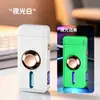 Isqueiro Recarregável TH682 Giroscópio de Ponta com Sensor Criativo, Luzes Coloridas, À Prova de Vento Personalizado, Presente Legal para Namorado