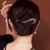 2026 Nuevo Estilo Transfronterizo de Gama Alta Simple y Elegante Geométrico de Pedrería Pasador para el Cabello de Mujer Pinza para Moño