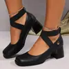Fábrica de Origen Comercio Exterior Transfronterizo Estilo Europeo y Americano Corazón Metálico Cuadrado Cómodo Correa Elástica Zapatos de Salón para Mujer Ol