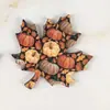 Nuevo Posavasos de Madera para Halloween y Acción de Gracias, Aislamiento Térmico, Base Antideslizante, Decoración de Escritorio para Fiestas Festivas en Casa