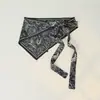 25 Bufandas Triangulares Nuevas con Cordones Estampado de Anacardo Leopardo Cortina de Asiento Accesorios de Pañuelo para la Cabeza Estilo Coreano Chal Retro para Mujer