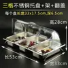 Bandeja de exhibición comercial para buffet de acero inoxidable 304 con tapa para platos estofados, bandeja de grado alimenticio para alimentos cocidos, platillos fríos y frutas
