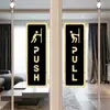 Placa para Porta de Vidro Deslizante Mais Vendida no Exterior Decoração de Marca Prompt Adesivo Autocolante Puxe Empurre Acrílico Adesivo de Parede